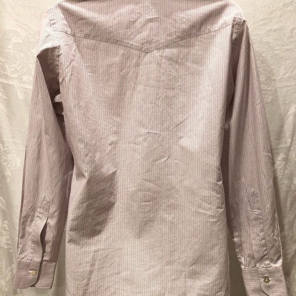 KITON Red White & Blue Striped Shirt 4 Custom Made Equestrian Style $500 - Picture 5 of 8